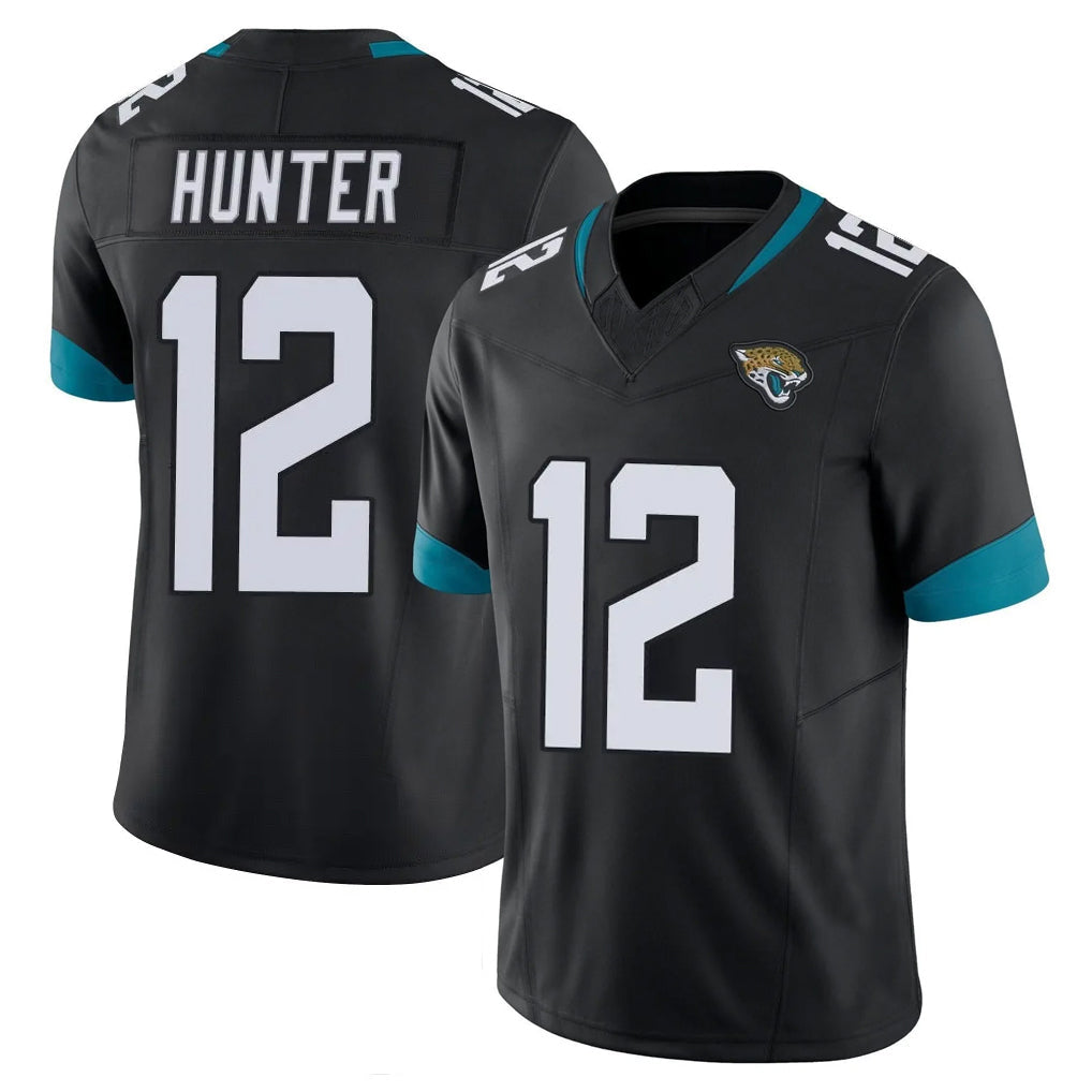 pkot J.Jaguars #12 Travis Hunter Player Black Vapor F.U.S.E. Limited Home Game Stitched Jerseys