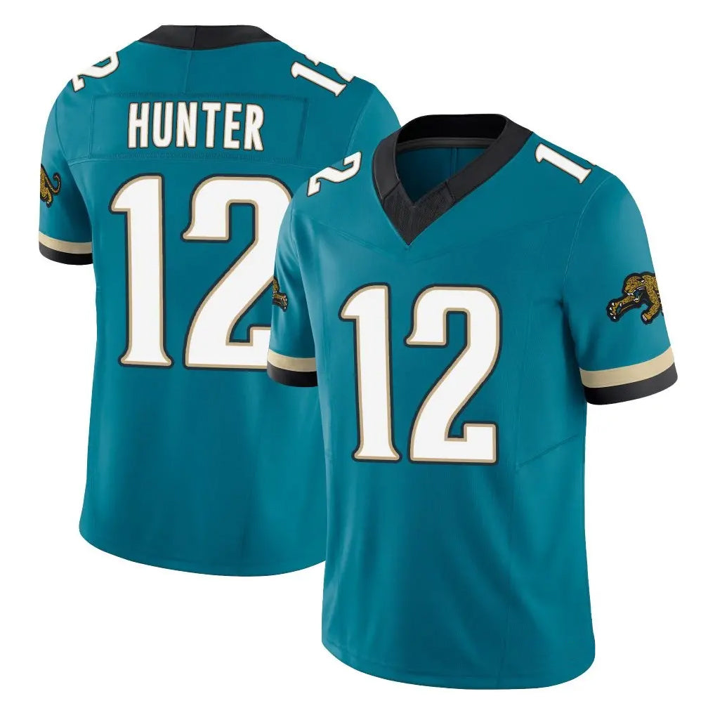 pkot J.Jaguars #12 Travis Hunter Player Teal Prowler Throwback Vapor F.U.S.E. Limited Home Game Stitched Jerseys