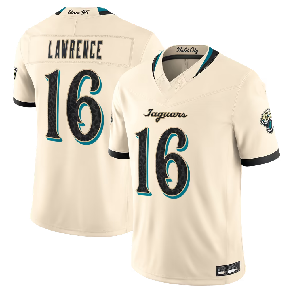 pkot J.Jaguars #16 Trevor Lawrence Natural 2026 Rivalries Collection Game Stitched Jerseys