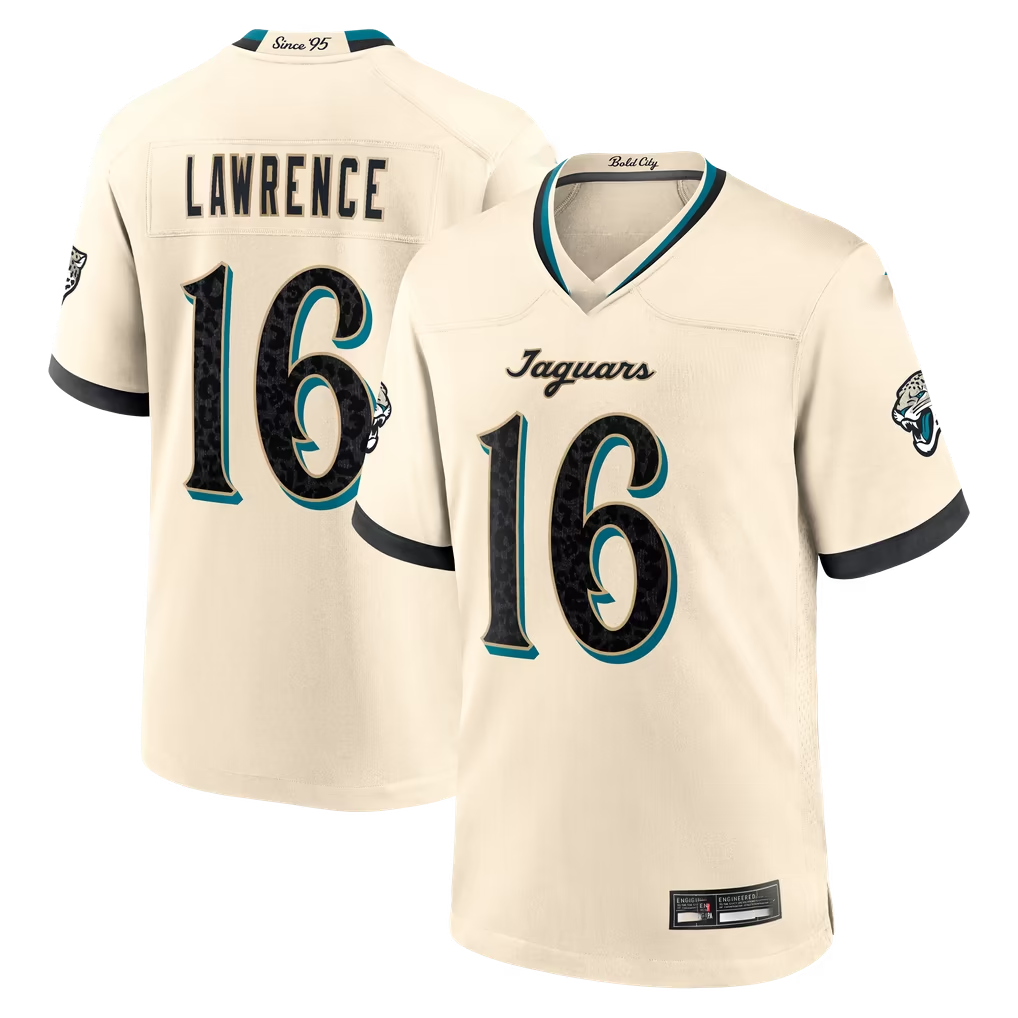 pkot J.Jaguars #16 Trevor Lawrence Natural 2026 Rivalries Collection Limited Stitched Jerseys