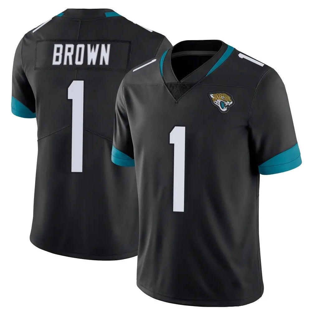 pkot J.Jaguars #1 Montaric Brown Player Black Vapor Untouchable Limited Home Game Stitched Jerseys