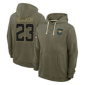 pkot J.Jaguars #23 Foyesade Oluokun Player Olive Salute to Service Pullover Hoodies Limited Stitched Jerseys