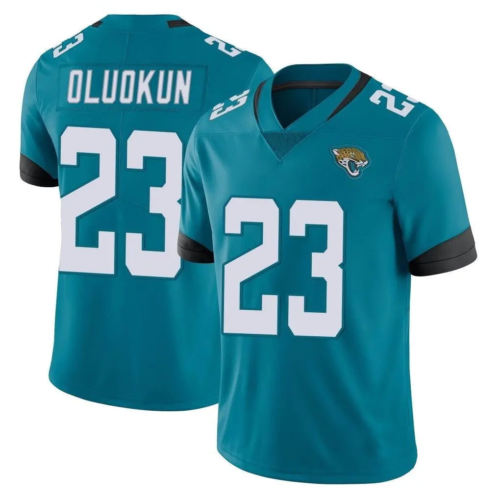 pkot J.Jaguars #23 Foyesade Oluokun Player Teal Vapor Untouchable Limited Home Game Stitched Jerseys