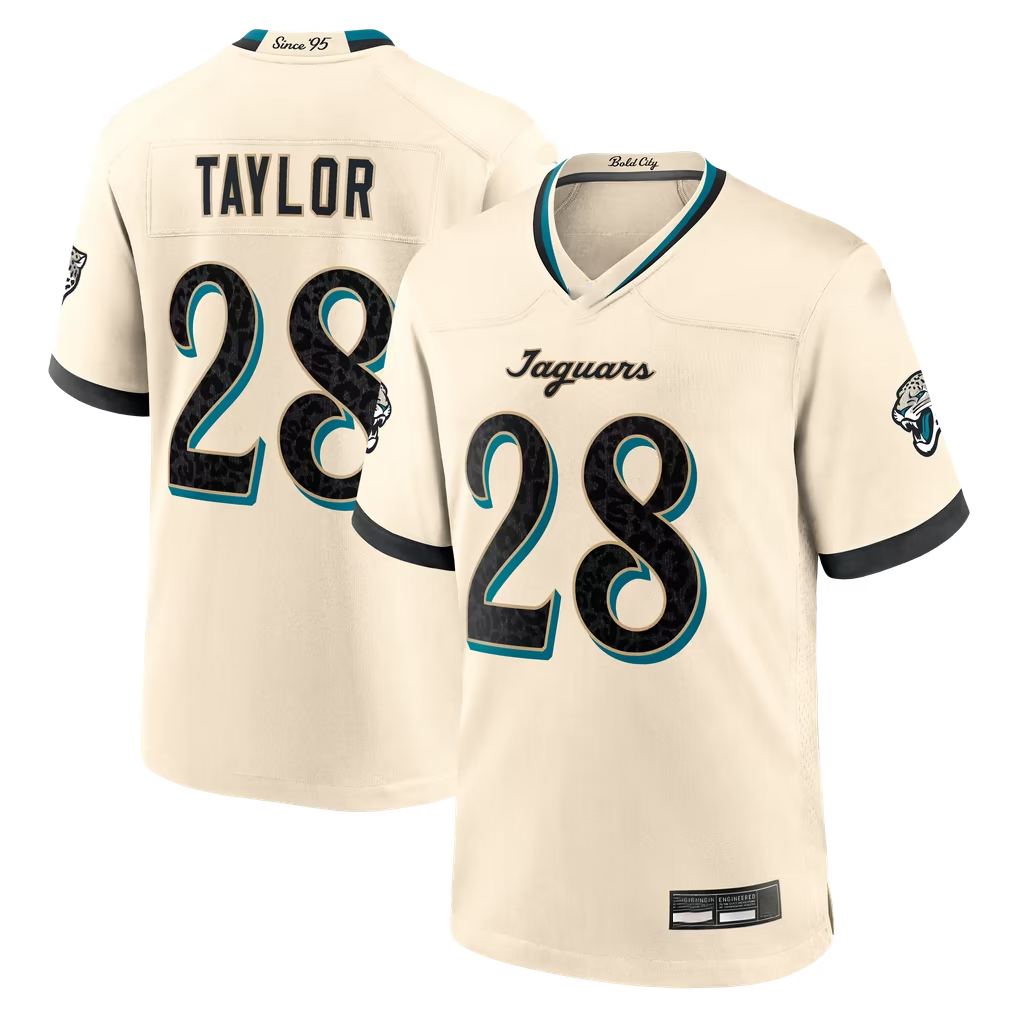 pkot J.Jaguars #28 Fred Taylor Natural  2026 Rivalries Collection Game Stitched Jerseys