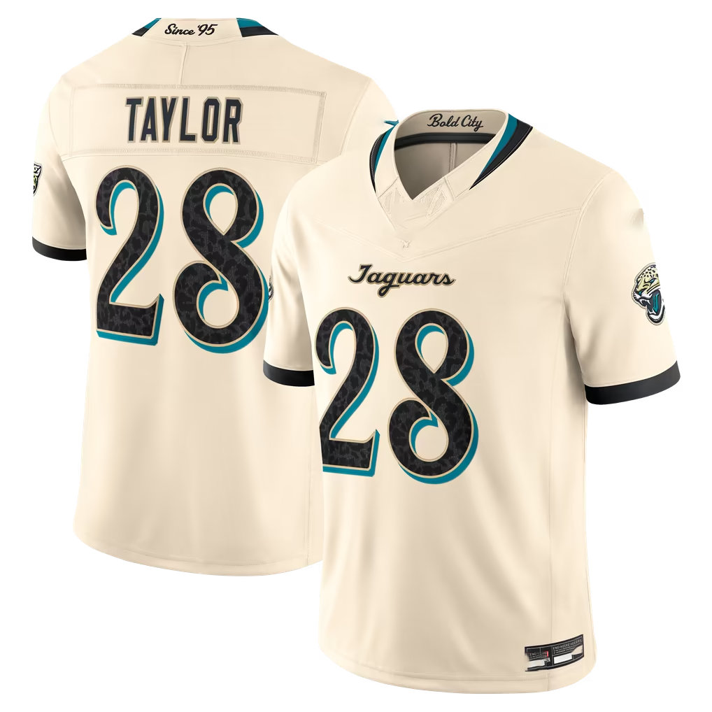 pkot J.Jaguars #28 Fred Taylor Natural 2026 Rivalries Collection Limited Stitched Jerseys