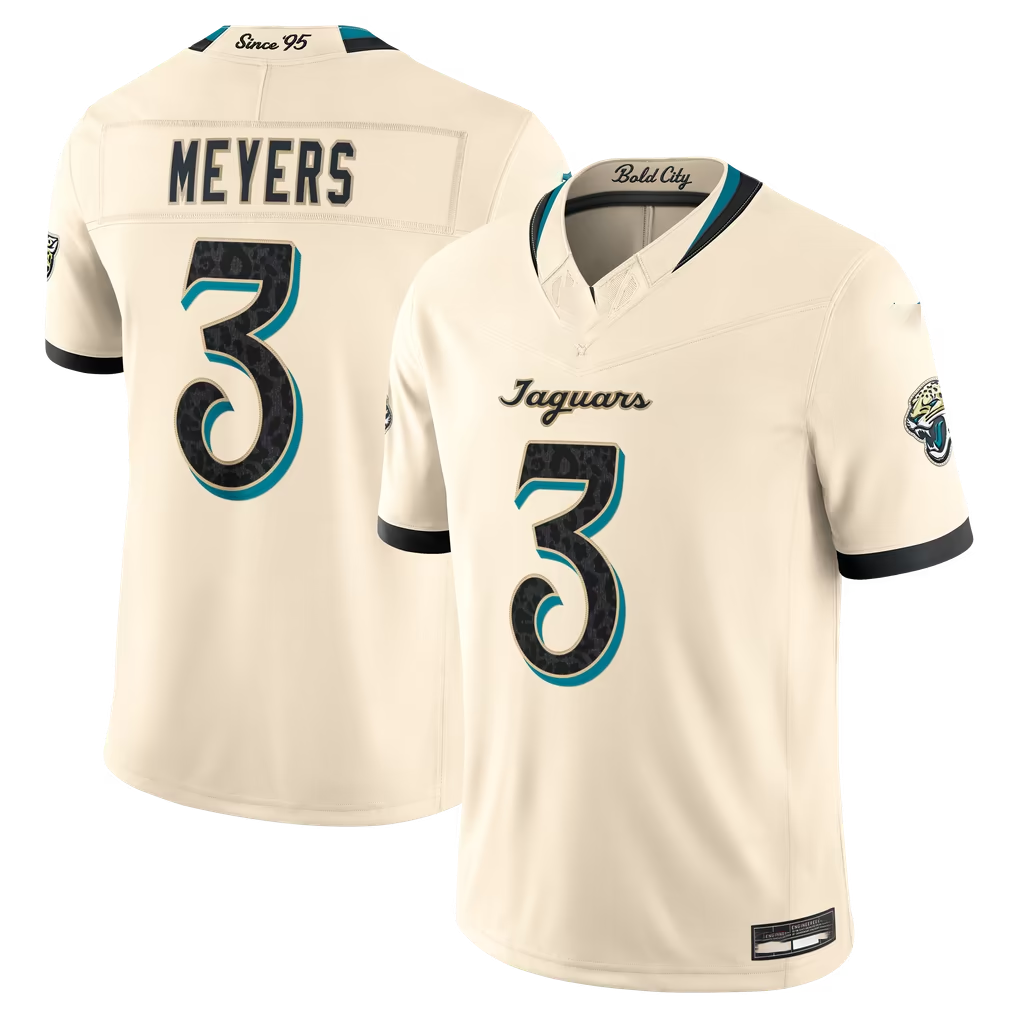 pkot J.Jaguars #3 Jakobi Meyers Natural 2026 Rivalries Collection Limited Stitched Jerseys