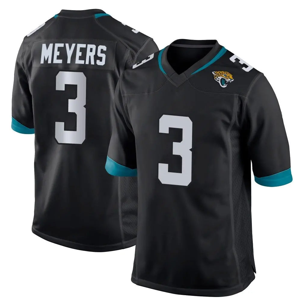 pkot J.Jaguars #3 Jakobi Meyers Player Black Home Game Stitched Jerseys