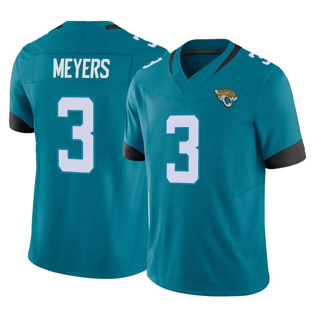 pkot J.Jaguars #3 Jakobi Meyers Player Teal Vapor F.U.S.E. Limited Home Game Stitched Jerseys