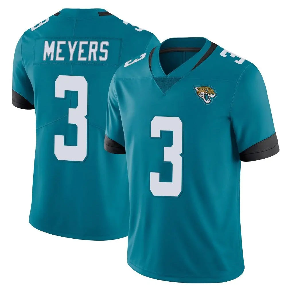 pkot J.Jaguars #3 Jakobi Meyers Player Teal Vapor Untouchable Limited Home Game Stitched Jerseys