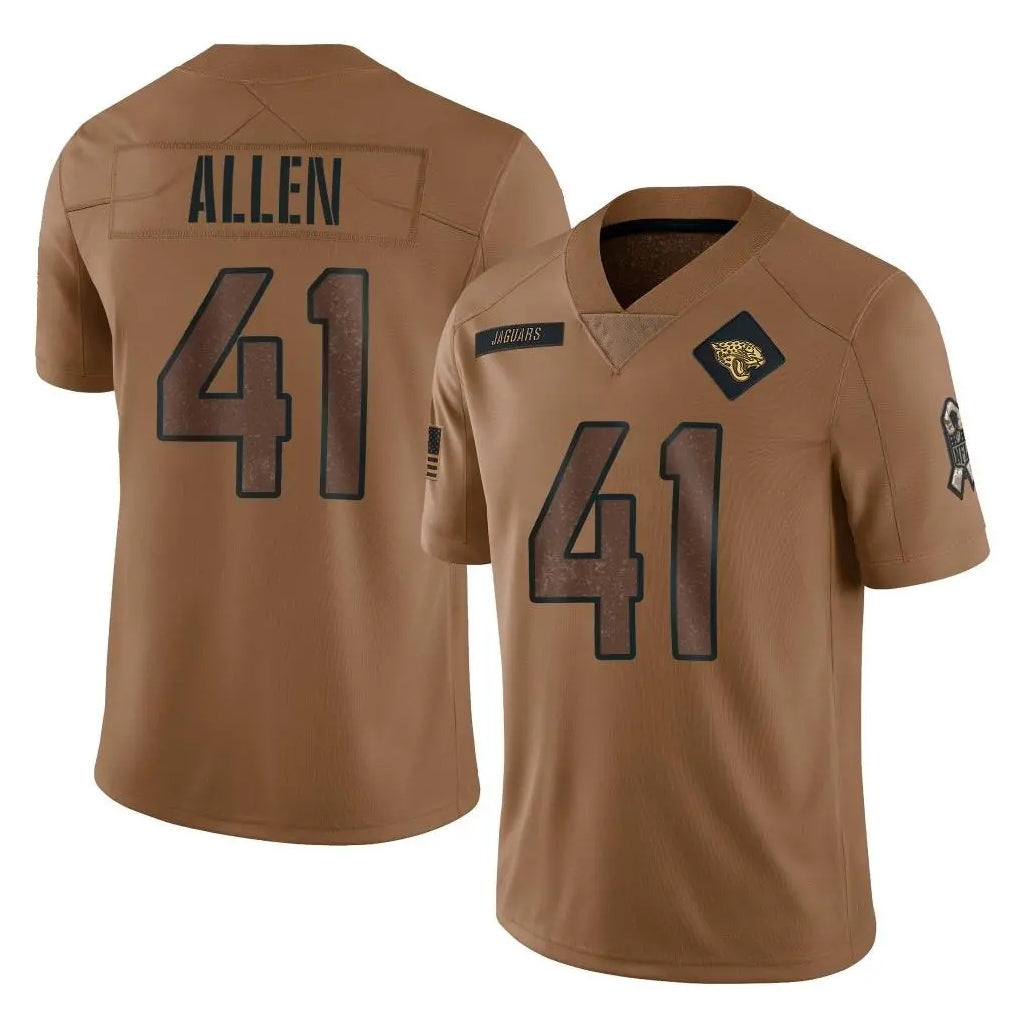 pkot J.Jaguars #41 Josh Hines-Allen Player Brown Salute To Service Limited Stitched Jerseys