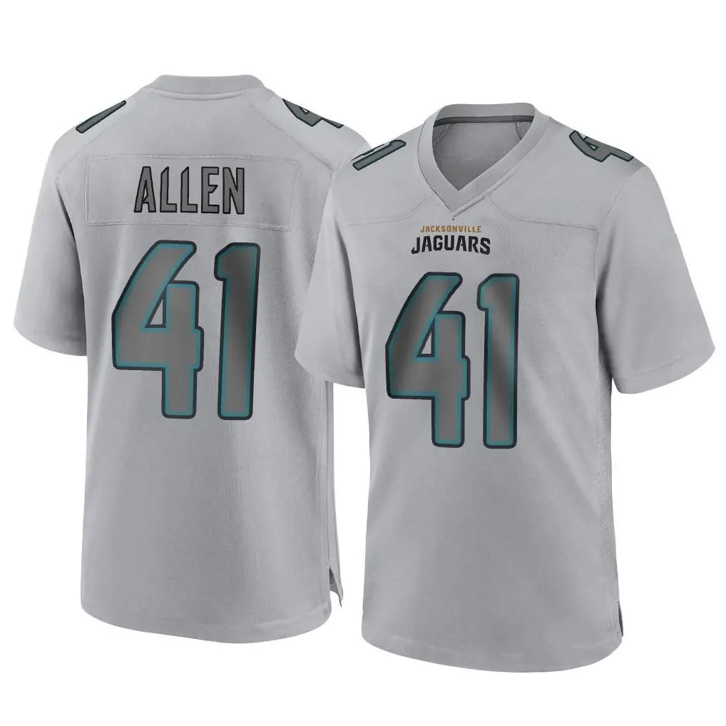 pkot J.Jaguars #41 Josh Hines-Allen Player Gray Atmosphere Fashion Home Game Stitched Jerseys