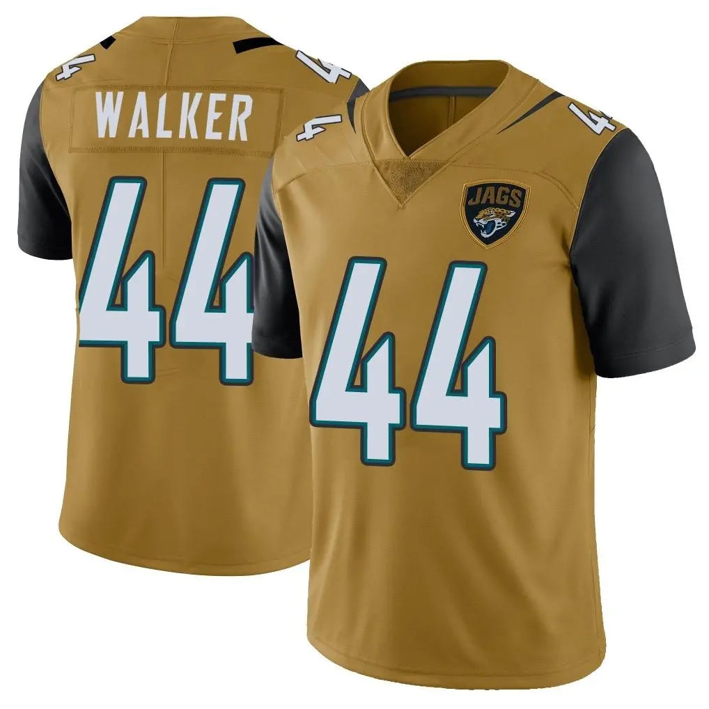 pkot J.Jaguars #44 Travon Walker Player Gold Vapor Limited Home Game Stitched Jerseys