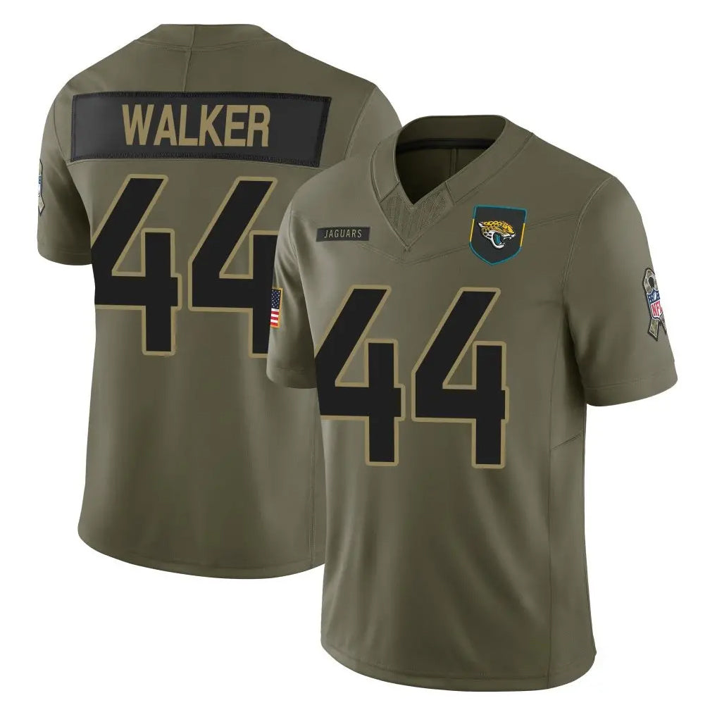 pkot J.Jaguars #44 Travon Walker Player Olive 2025 Salute To Service Limited Game Stitched Jerseys