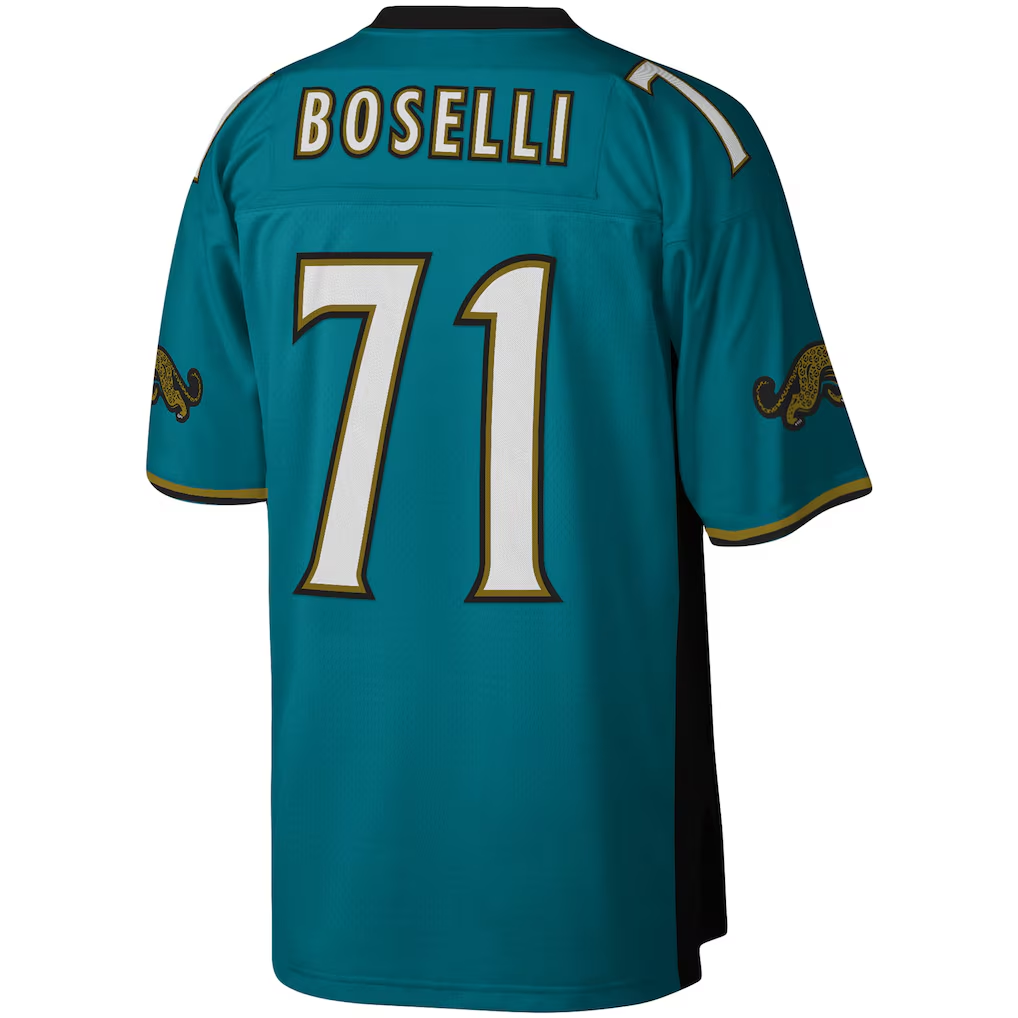 pkot J.Jaguars #71 Tony Boselli Mitchell & Ness Teal Legacy Replica Stitched Jerseys