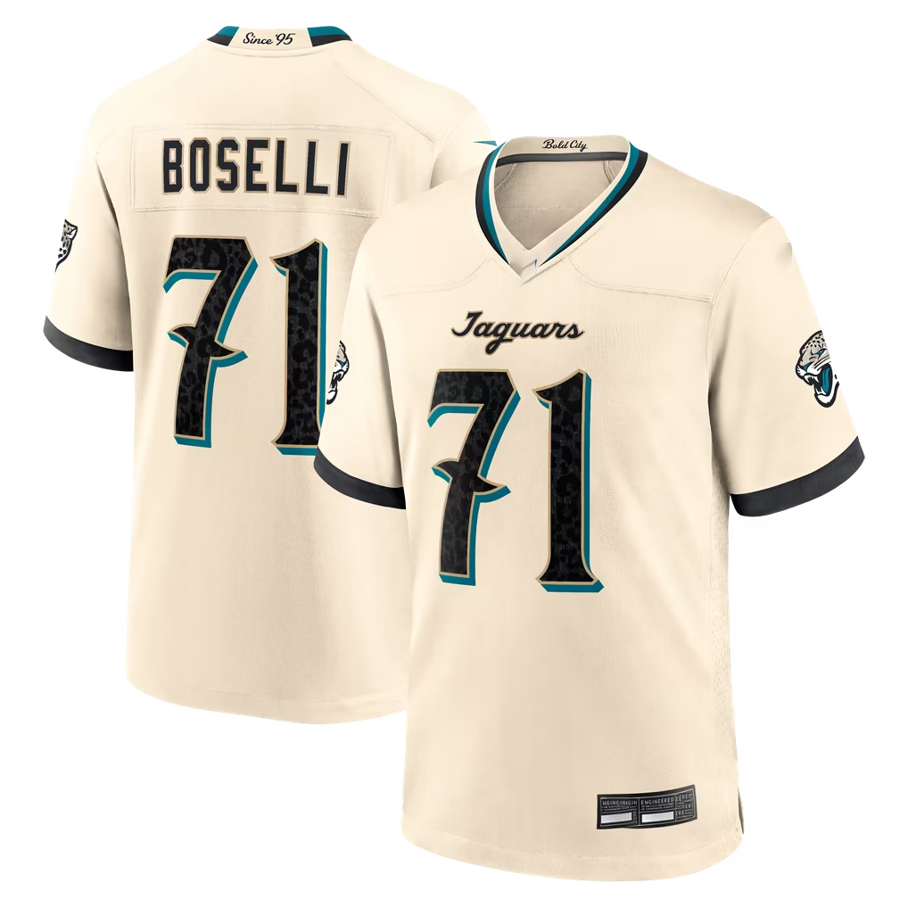 pkot J.Jaguars #71 Tony Boselli Natural 2026 Rivalries Collection Game Stitched Jerseys