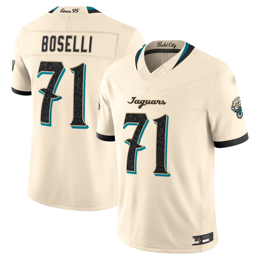pkot J.Jaguars #71 Tony Boselli Natural 2026 Rivalries Collection Limited Stitched Jerseys