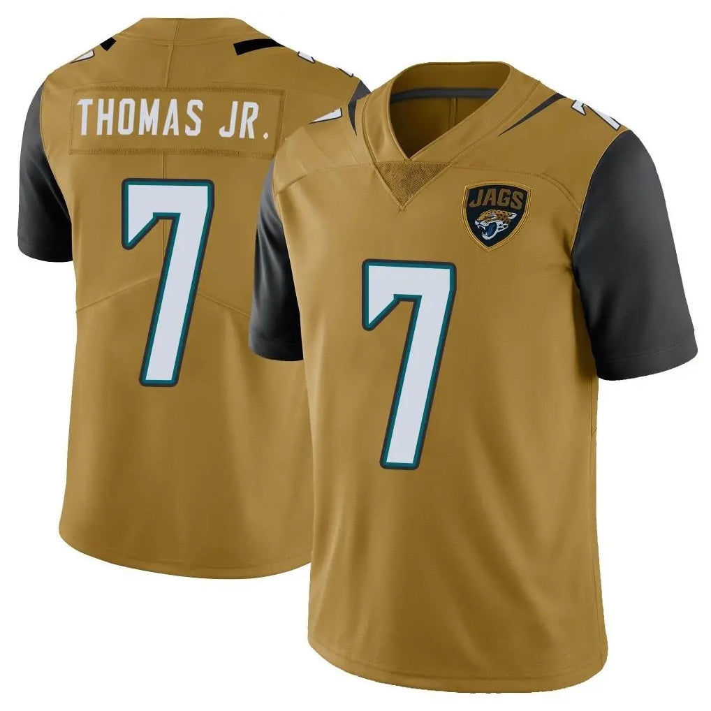 pkot J.Jaguars #7 Brian Thomas Jr. Player Gold Vapor Limited Home Game Stitched Jerseys