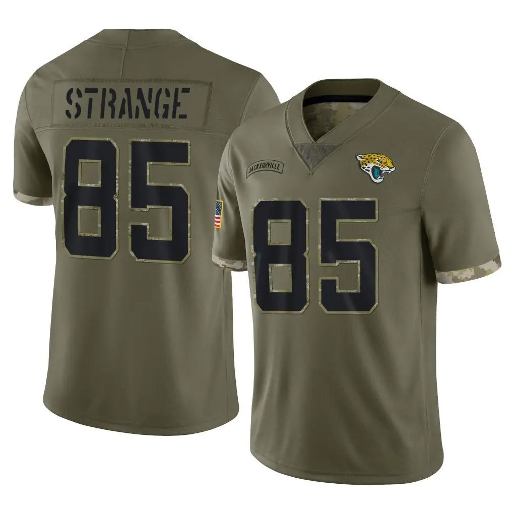 pkot J.Jaguars #85 Brenton Strange Player Olive Salute To Service Limited Stitched Jerseys