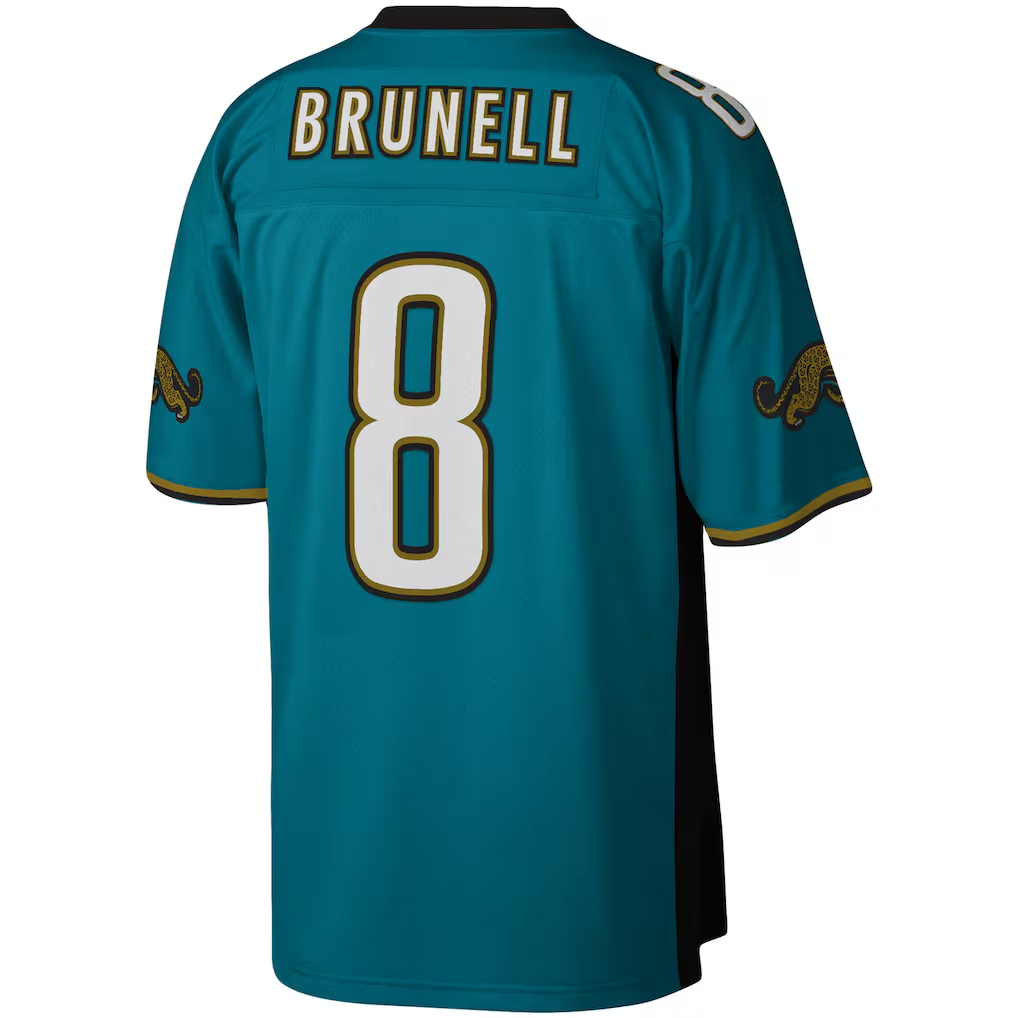 pkot J.Jaguars  #8 Mark Brunell Mitchell & Ness Teal Legacy Replica Stitched Jerseys