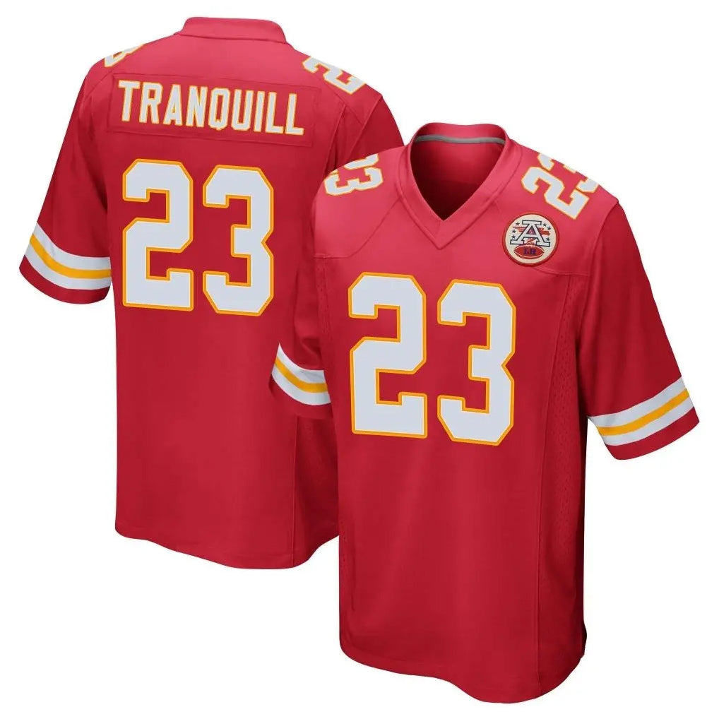 Pkot KC.Chiefs #23 Drue Tranquill Player Red Home Game Stitched Jerseys