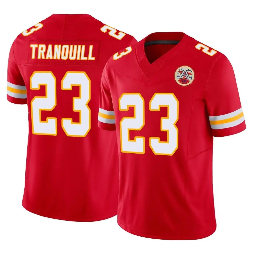 Pkot KC.Chiefs #23 Drue Tranquill Player Red Limited Vapor F.U.S.E. Home Game Stitched Jerseys