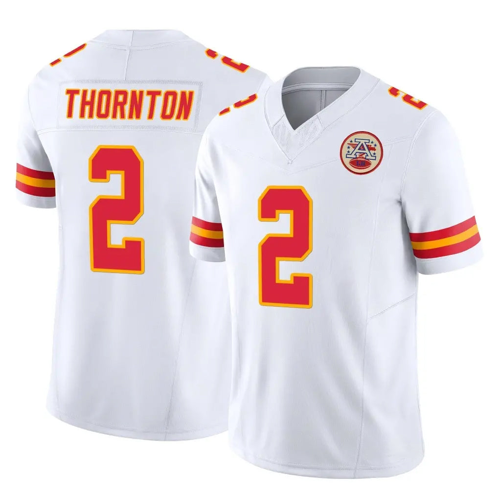 Pkot KC.Chiefs #2 Tyquan Thornton Player White Limited Vapor F.U.S.E. Home Game Stitched Jerseys