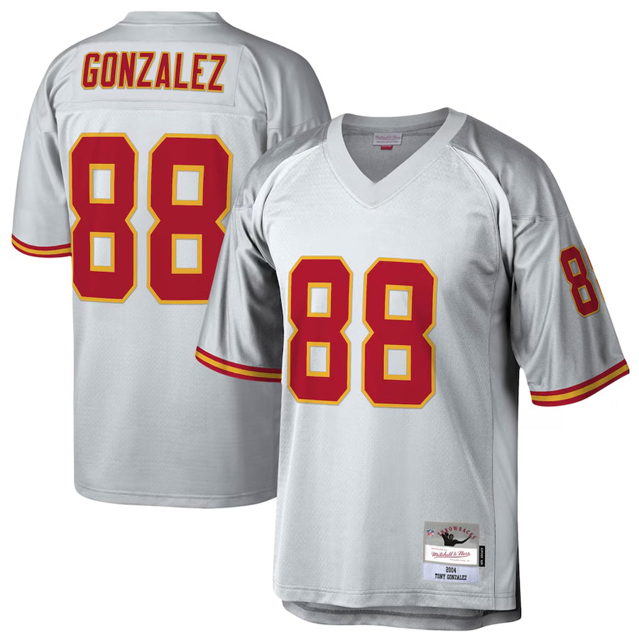 Pkot KC.Chiefs #88 Tony Gonzalez Player Mitchell & Ness Platinum Legacy Football Jerseys