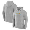 Pkot LA.Chargers Gray LOGO Pullover Hoodies Home Game Blank Player Stitched Jerseys