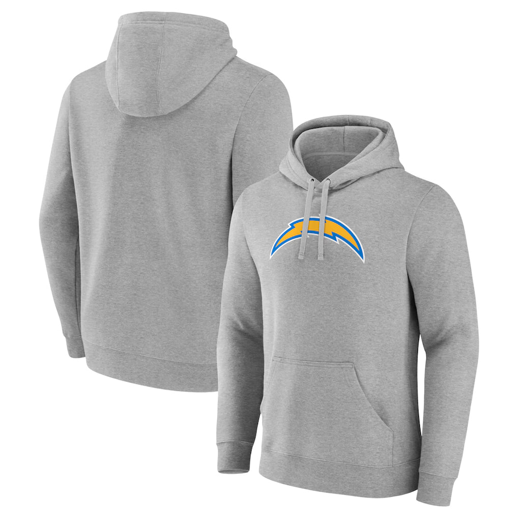 Pkot LA.Chargers Gray LOGO Pullover Hoodies Home Game Blank Player Stitched Jerseys