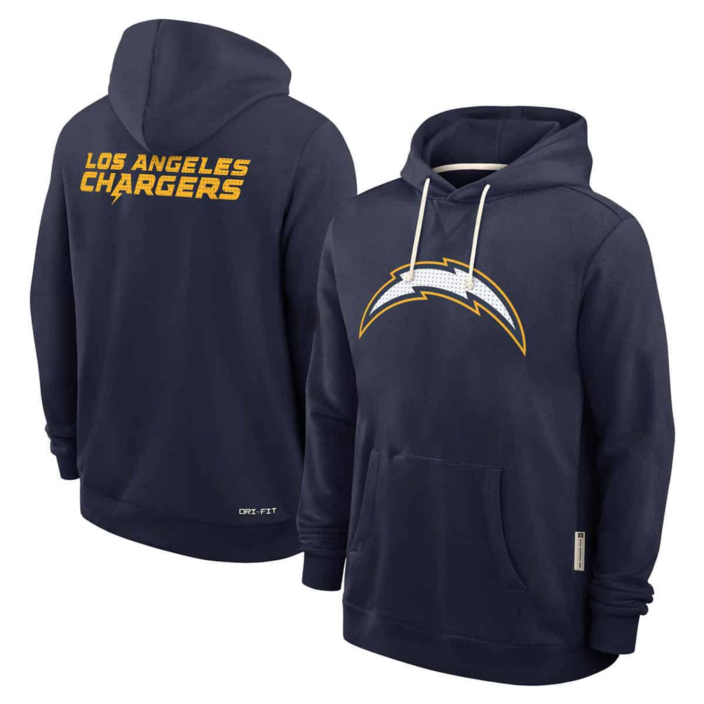 Pkot LA.Chargers Navy LOGO Pullover Hoodies Home Game Blank Player Stitched Jerseys
