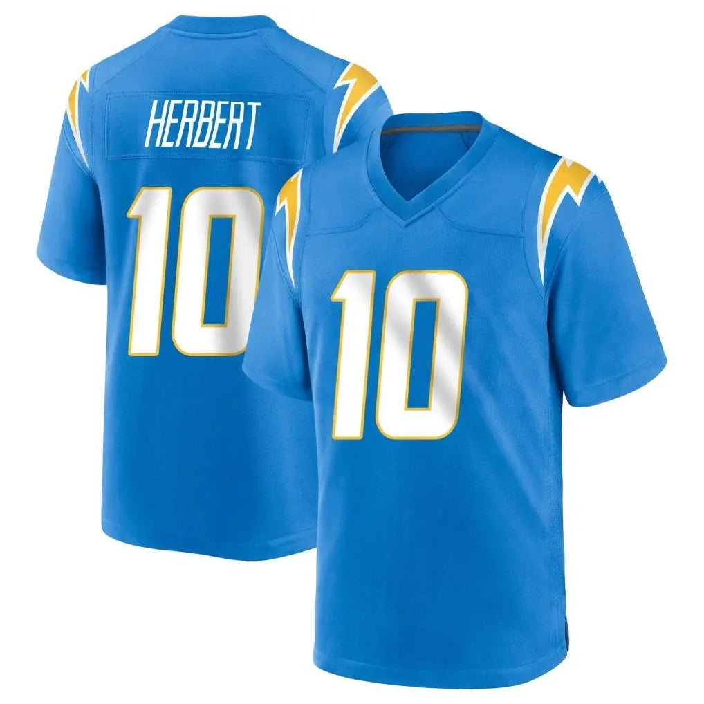 Pkot LA.Chargers #10 Justin Herbert Player Blue Home Game Stitched Jerseys