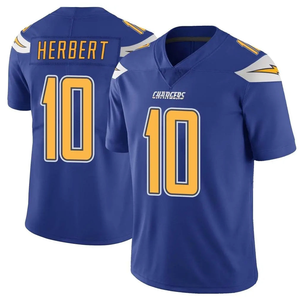 Pkot LA.Chargers #10 Justin Herbert Player Royal Limited Color Rush Vapor Untouchable Home Game Stitched Jerseys