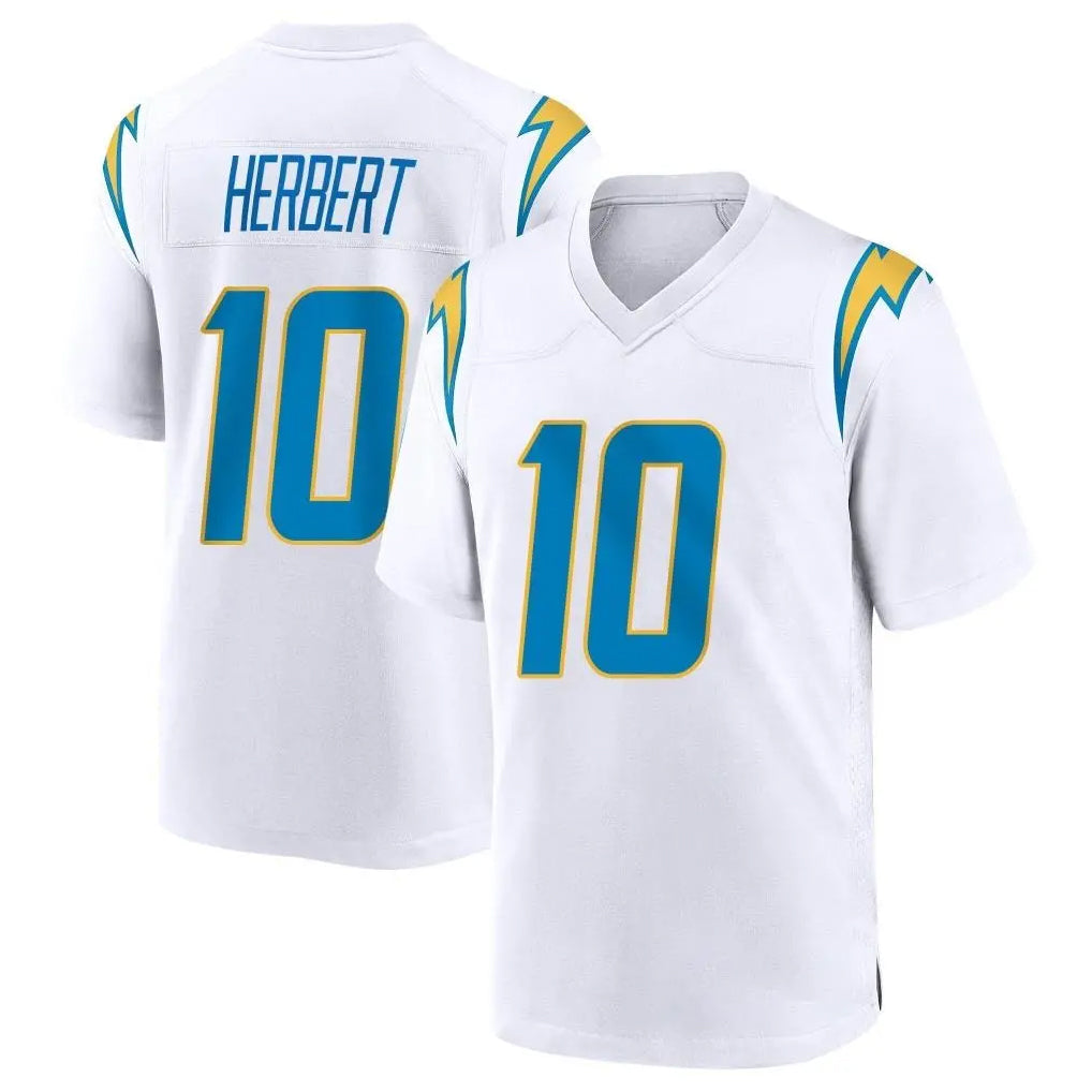 Pkot LA.Chargers #10 Justin Herbert Player White Home Game Stitched Jerseys