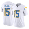 Pkot LA.Chargers #15 Ladd McConkey Player White Limited Vapor F.U.S.E. Home Game Stitched Jerseys