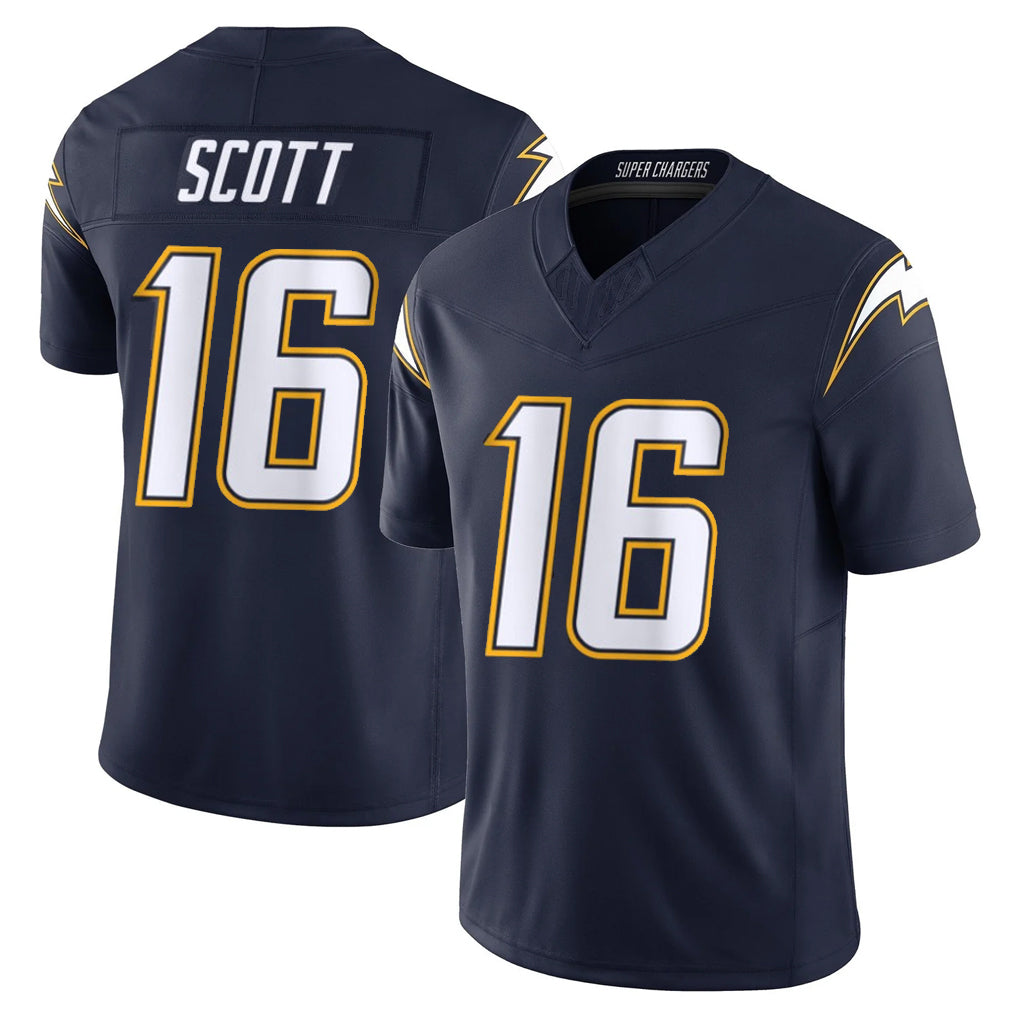 Pkot LA.Chargers #16 J.K. Scott Player Navy Vapor F.U.S.E. Limited Home Game Stitched Jerseys