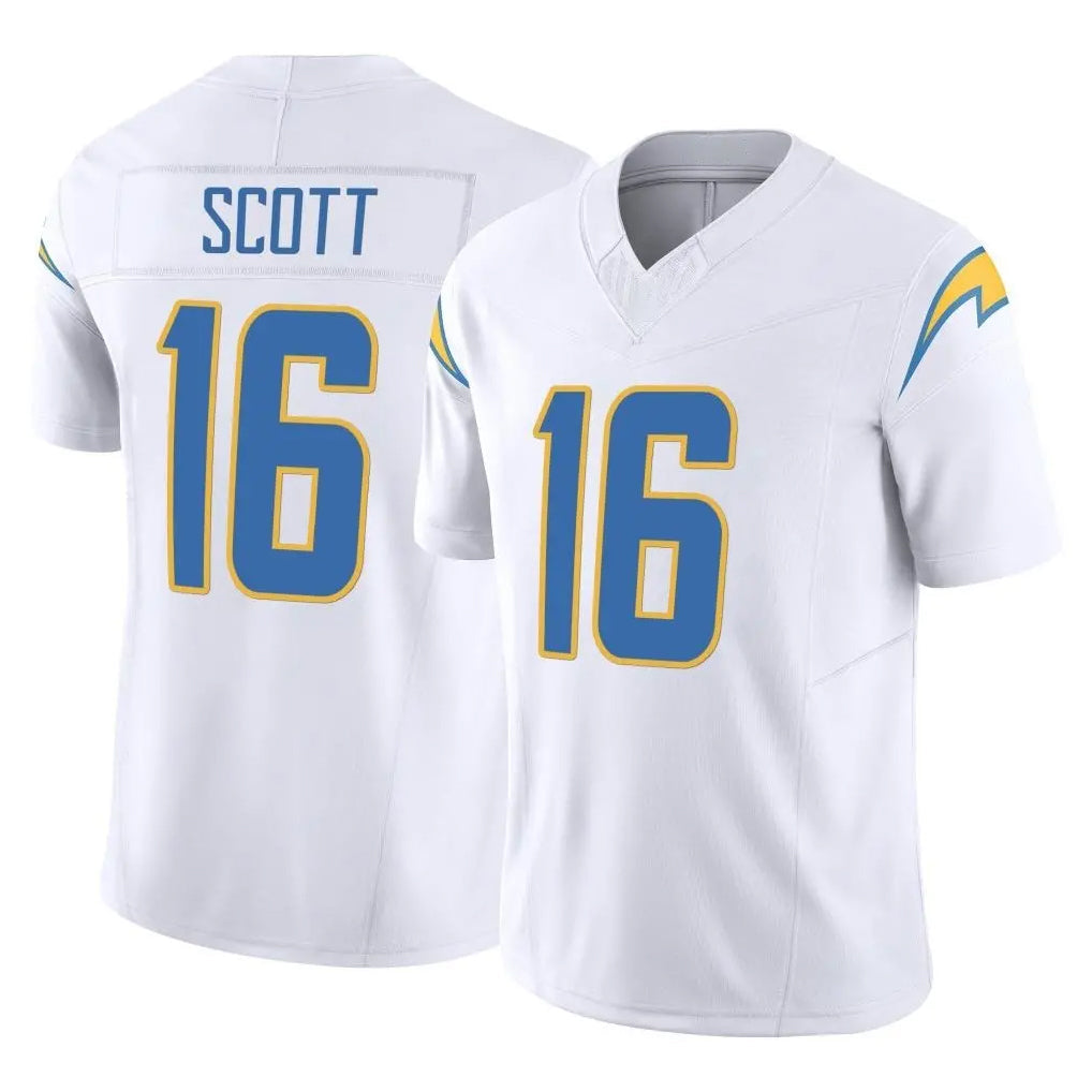 Pkot LA.Chargers #16 J.K. Scott Player White Limited Vapor F.U.S.E. Home Game Stitched Jerseys