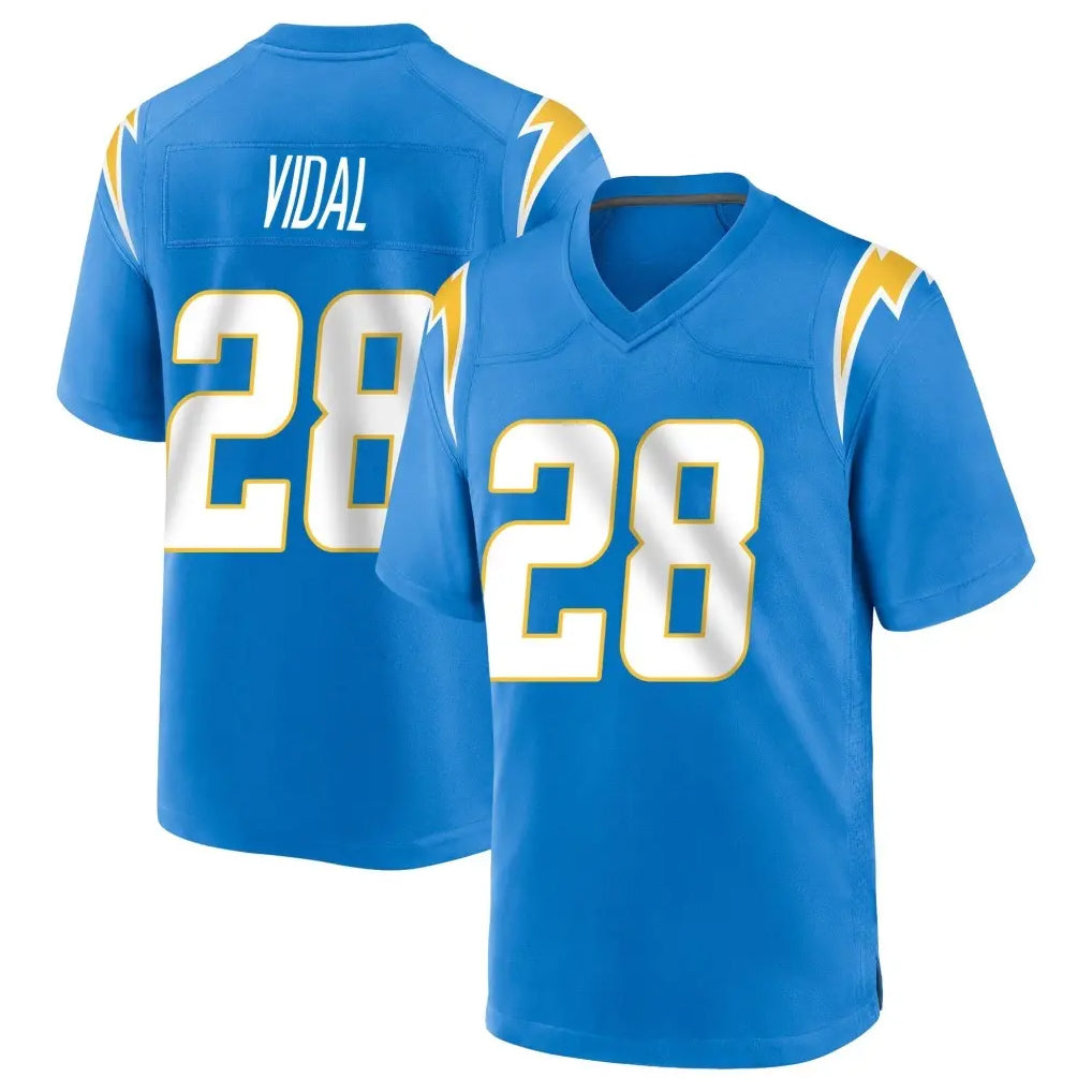Pkot LA.Chargers #28 Kimani Vidal Player Blue Home Game Stitched Jerseys