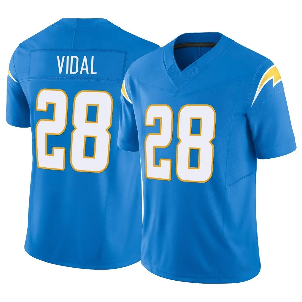 Pkot LA.Chargers #28 Kimani Vidal Player Blue Limited Vapor F.U.S.E. Home Game Stitched Jerseys