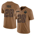 Pkot LA.Chargers #28 Kimani Vidal Player Brown Salute To Service Limited Stitched Jerseys