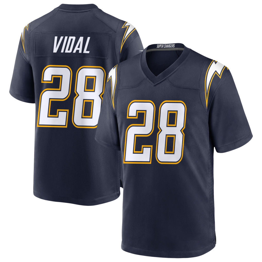 Pkot LA.Chargers #28 Kimani Vidal Player Navy Alternate Home Game Stitched Jerseys
