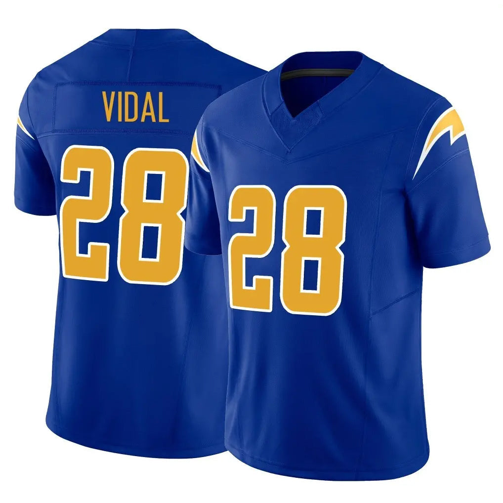 Pkot LA.Chargers #28 Kimani Vidal Player Royal Limited Vapor F.U.S.E. Home Game Stitched Jerseys