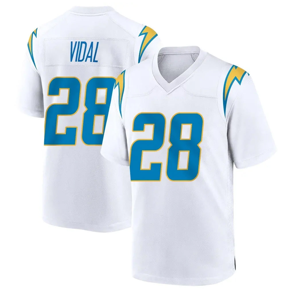 Pkot LA.Chargers #28 Kimani Vidal Player White Home Game Stitched Jerseys