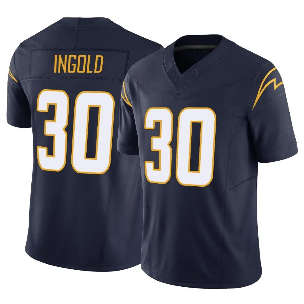 Pkot LA.Chargers #30 Alec Ingold Player Navy Limited Vapor F.U.S.E. Home Game Stitched Jerseys
