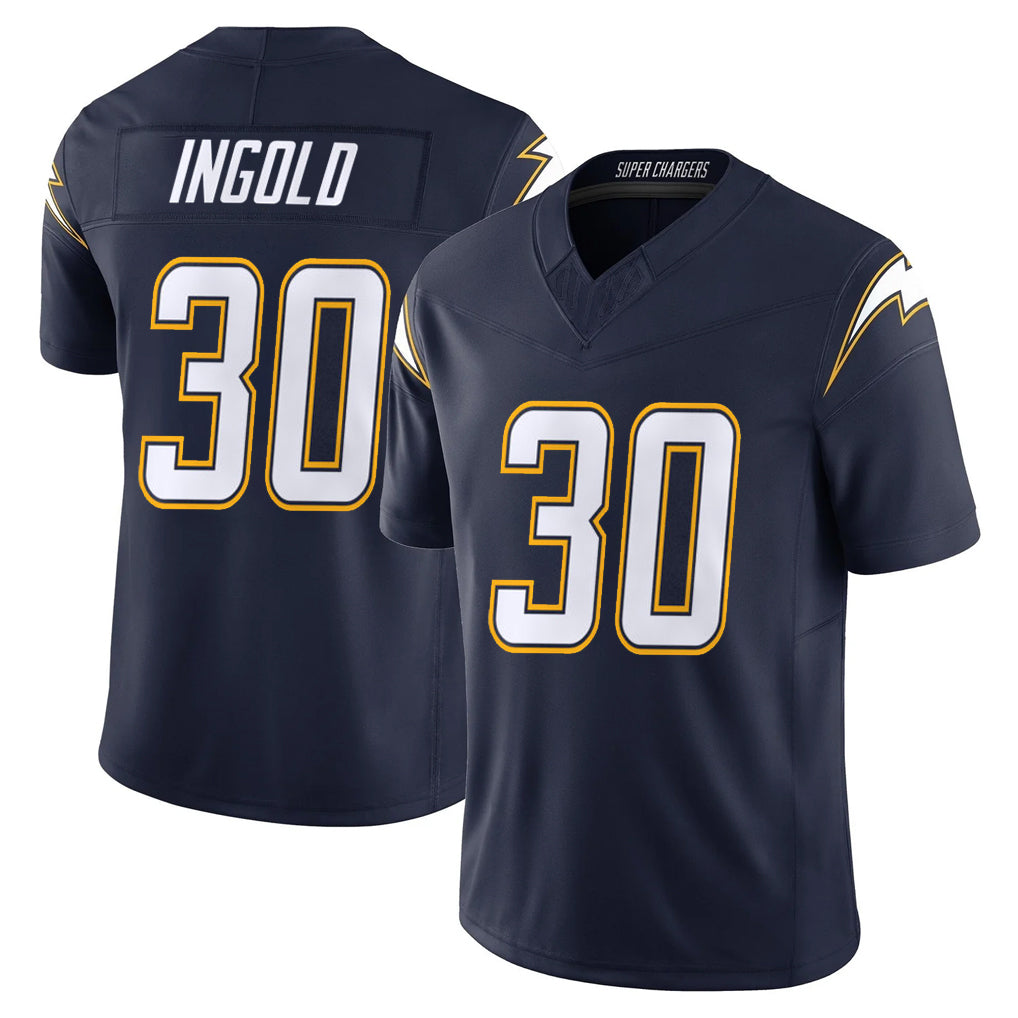 Pkot LA.Chargers #30 Alec Ingold Player Navy Vapor F.U.S.E. Limited Home Game Stitched Jerseys