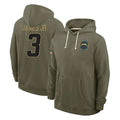 Pkot LA.Chargers #3 Derwin James Jr. Player Olive Salute to Service Pullover Hoodies Limited Stitched Jerseys