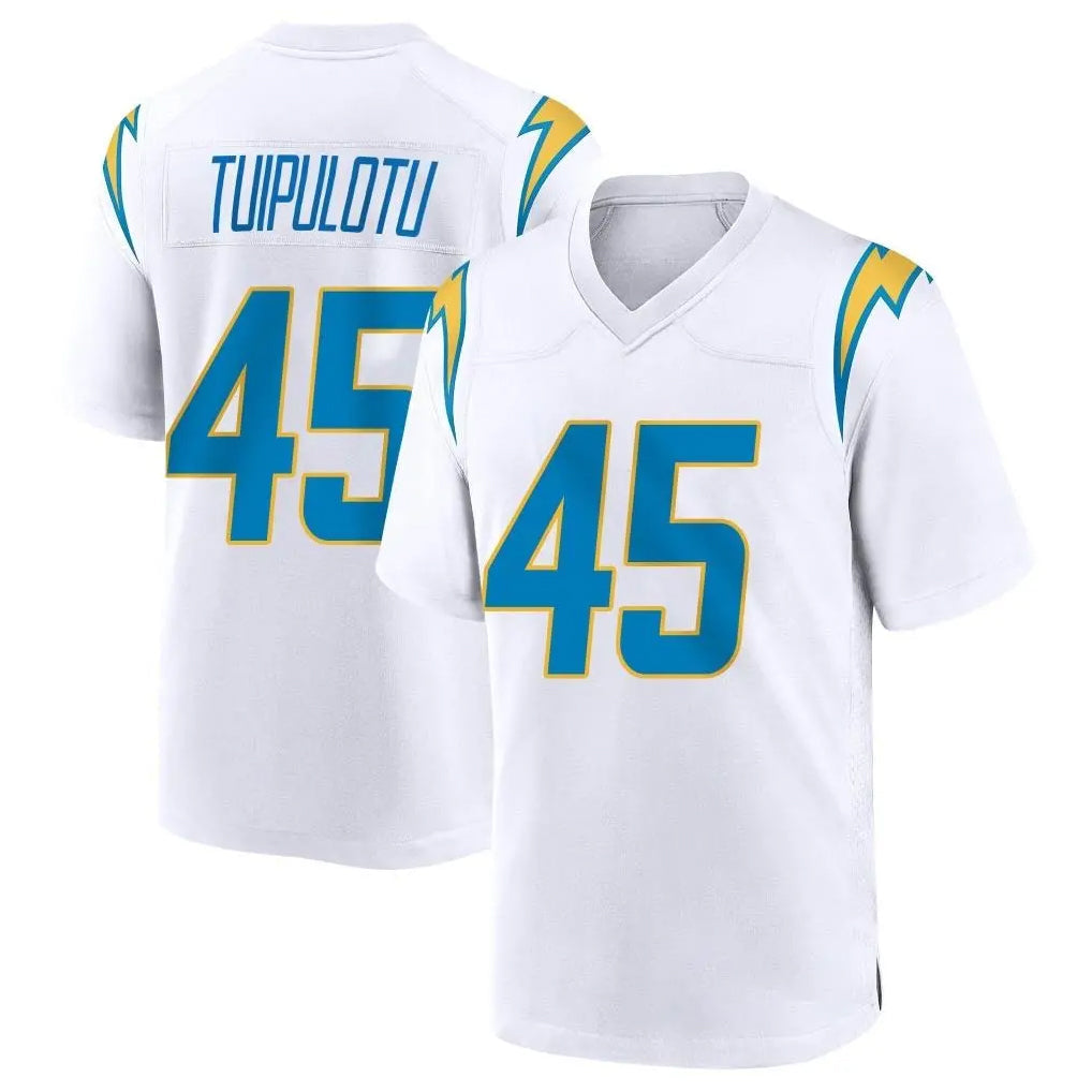 Pkot LA.Chargers #45 Tuli Tuipulotu Player White Home Game Stitched Jerseys