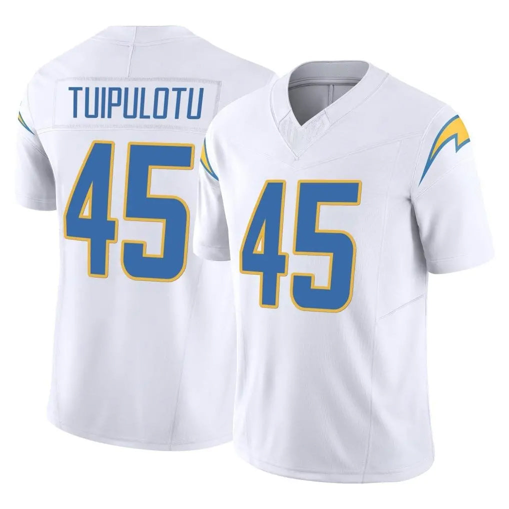Pkot LA.Chargers #45 Tuli Tuipulotu Player White Limited Vapor F.U.S.E. Home Game Stitched Jerseys
