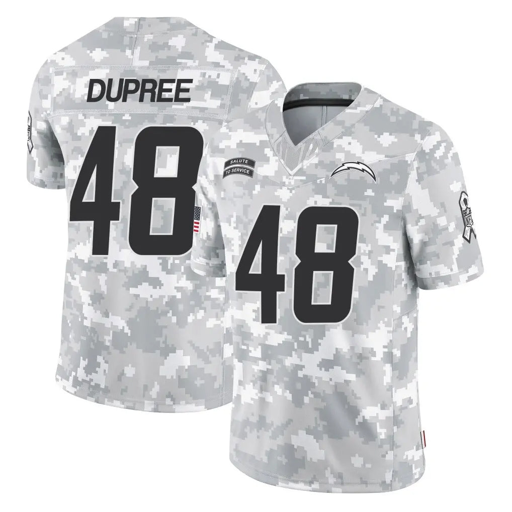 Pkot LA.Chargers #48 Bud Dupree Player Arctic Camo Salute To Service Limited Game Stitched Jerseys
