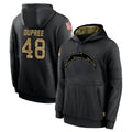 Pkot LA.Chargers #48 Bud Dupree Player Black Salute to Service Hoodies Limited Game Stitched Jerseys