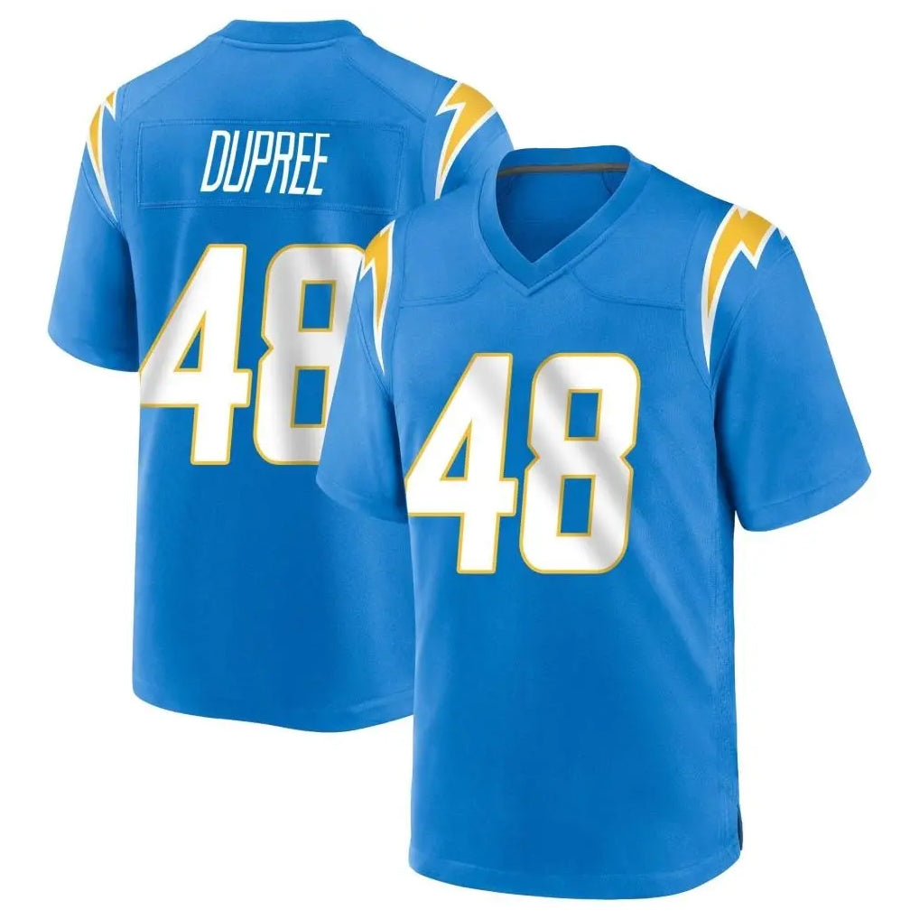 Pkot LA.Chargers #48 Bud Dupree Player Blue Home Game Stitched Jerseys